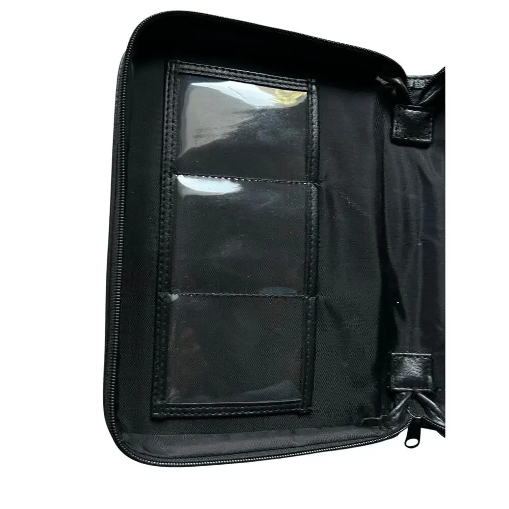 BMW Leather Owners Manual Cover Black Zipper Binder Y2K Models